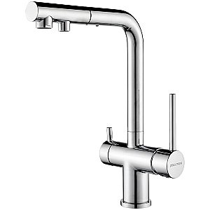 Смеситель для кухни Paulmark Serpentine Se213222-CR хром купить в интернет-магазине сантехники Sanbest