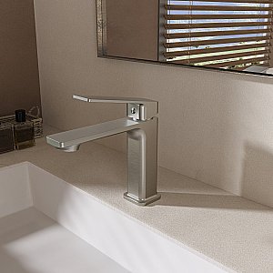 Смеситель для раковины Vincea Core VBF-4CO1BN брашированный никель купить в интернет-магазине сантехники Sanbest