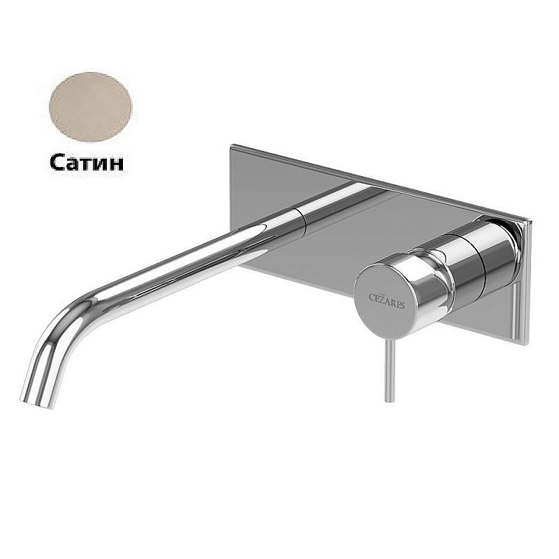 Смеситель для раковины Cezares LEAF-BLI1-L-ST Сатин купить в интернет-магазине сантехники Sanbest