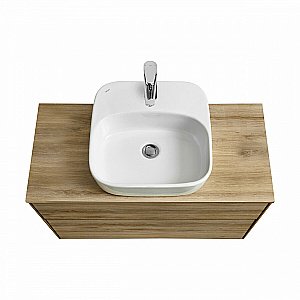 Тумба со столешницей Акватон Либерти 100 дуб эльвезия для ванной в интернет-магазине Sanbest