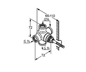 Встраиваемый механизм Kludi Adlon 2975100 купить в интернет-магазине сантехники Sanbest