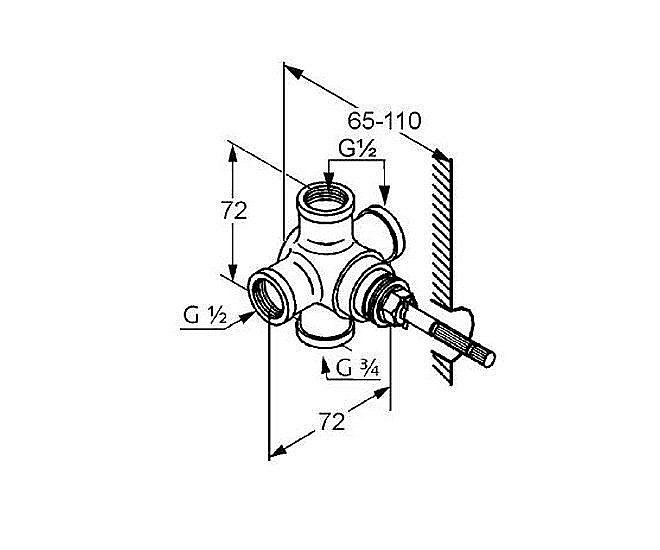 Встраиваемый механизм Kludi Adlon 2975100 купить в интернет-магазине сантехники Sanbest