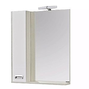 Зеркальный шкаф Акватон Бекка 70 белый/дуб Сомерсет купить в интернет-магазине сантехники Sanbest