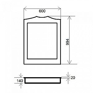 Зеркало Orange Классик F7-60ZE1 в ванную от интернет-магазине сантехники Sanbest