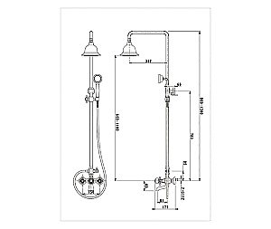 Душевая система Timo Nelson SX-1190 хром купить в интернет-магазине сантехники Sanbest