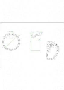 Полотенцедержатель CeramaLux Monelli 70006 черный матовый купить в интернет-магазине сантехники Sanbest