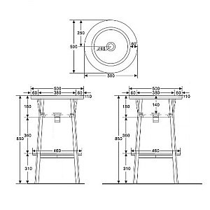 Консоль с керамической раковиной ABBER Bequem AC2130MK хаки матовый для ванной в интернет-магазине сантехники Sanbest