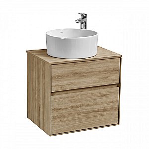 Тумба со столешницей Акватон Либерти 60 дуб эльвезия для ванной в интернет-магазине Sanbest