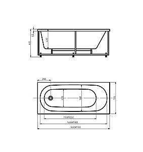 Ванна акриловая Aquatek Оберон 170x70 OBR170-0000165 белая купить в интернет-магазине Sanbest