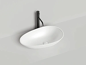 Раковина накладная Salini Paola 1101201SM 58 из искусственного камня S-Stone, белая матовая купить в интернет-магазине Sanbest