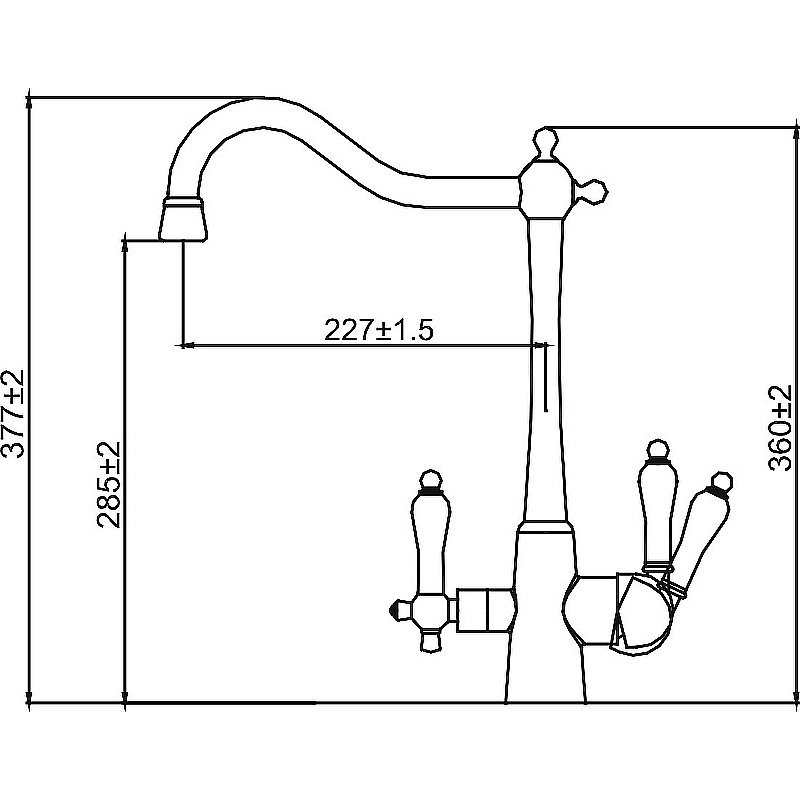 Смеситель для кухни Kaiser Vincent 31844-3 купить в интернет-магазине сантехники Sanbest