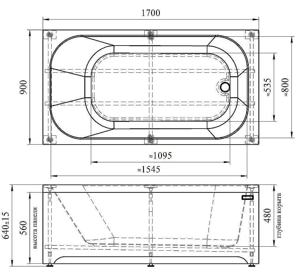 Гидромассажная ванна Радомир Прованс Люкс 170х90 бронза купить в интернет-магазине Sanbest