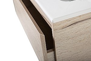 Тумба с раковиной BelBagno KRAFT 60 2C-SO/BB1923-600 Rovere Galifax Bianco для ванной в интернет-магазине Sanbest