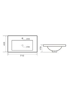 Раковина встраиваемая Orange B03-700W белая купить в интернет-магазине Sanbest