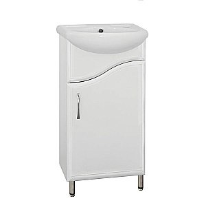 Тумба с раковиной Style Line Эко Волна №2 40 белая для ванной в интернет-магазине Sanbest