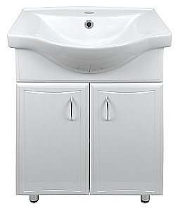 Тумба с раковиной Loranto Коралл CS00070535 55 белая для ванной в интернет-магазине Sanbest