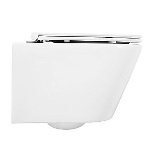 Унитаз подвесной BelBagno TRE BB8001CHR безободковый, с крышкой микролифт, с инсталляцией и кнопкой хром купить в интернет-магазине Sanbest