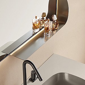 Тумба с раковиной Black&White Gravity V-2406 170 серая для ванной в интернет-магазине Sanbest