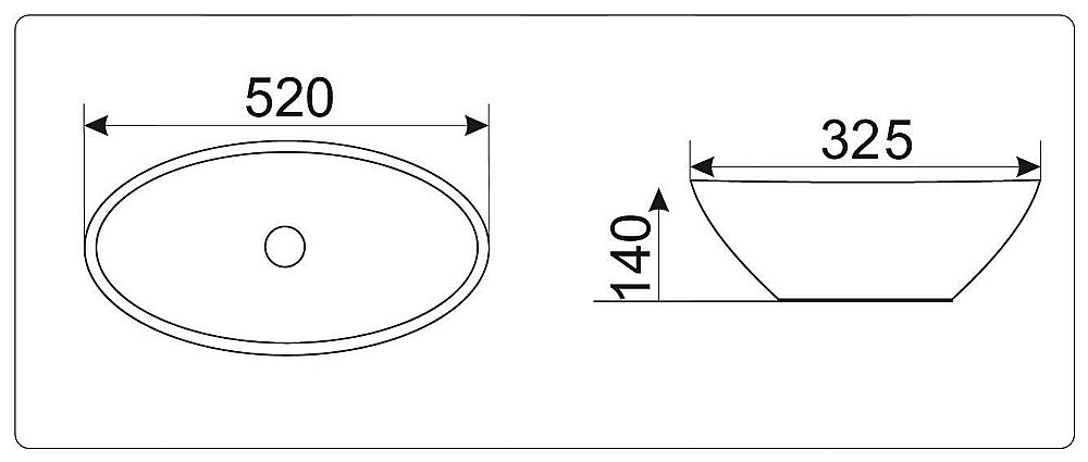 Раковина накладная Ceramalux N 52 9021 белая купить в интернет-магазине Sanbest