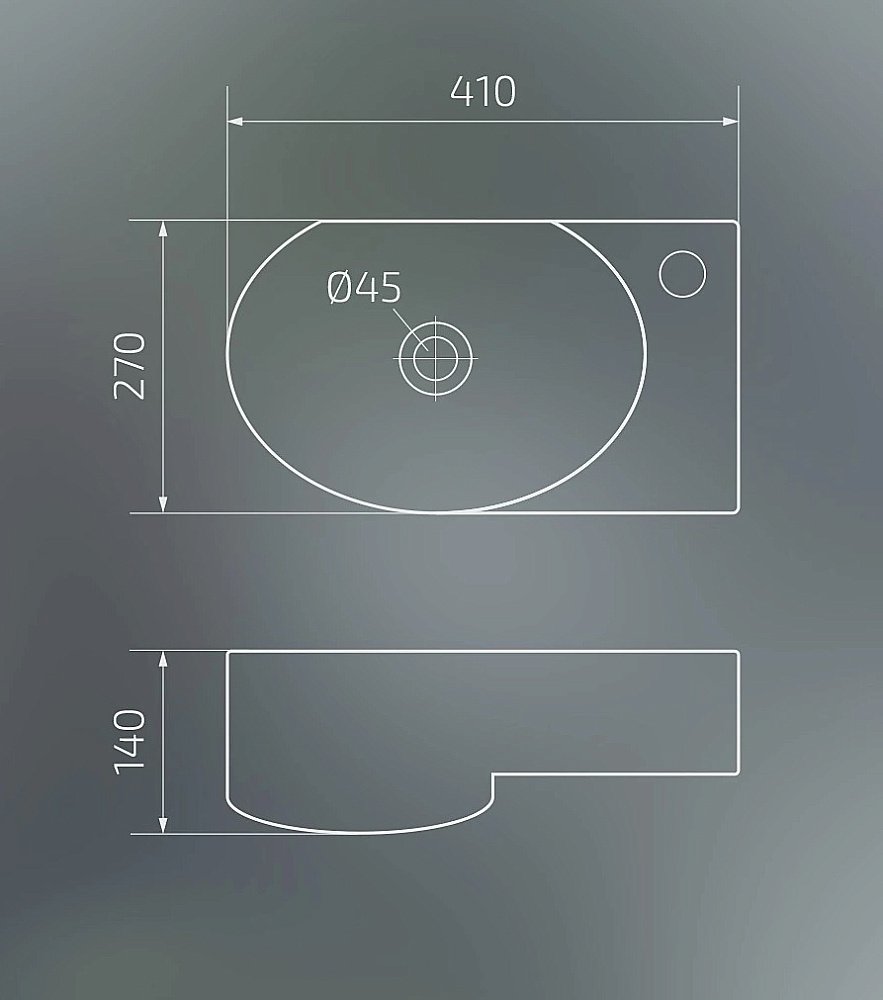 Раковина подвесная Gid 41 N9273 61106L/61106R белая купить в интернет-магазине Sanbest