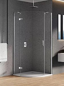 Душевой уголок NEW TRENDY NEW MERANA 80x80 стекло прозрачное/профиль хром купить в интернет-магазине Sanbest