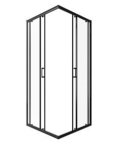 Душевой уголок Alex Baitler 90х90 AB1490B1 стекло прозрачное/профиль черный матовый купить в интернет-магазине Sanbest