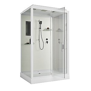 Душевая кабина Niagara Standart ST100/80/15Q 100х80 стекло прозрачное/профиль белый купить в интернет-магазине Sanbest