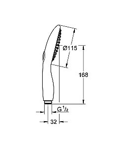 Душевая лейка Grohe Power&Soul 27671 000 купить в интернет-магазине сантехники Sanbest