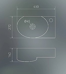 Раковина подвесная Gid 41 N9273 61106L/61106R белая купить в интернет-магазине Sanbest