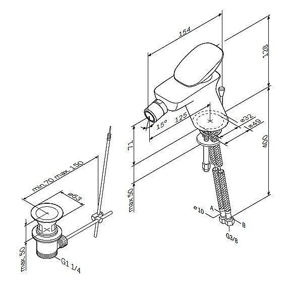 Смеситель для биде AM.PM Spirit 2.0 F70A83100 купить в интернет-магазине сантехники Sanbest