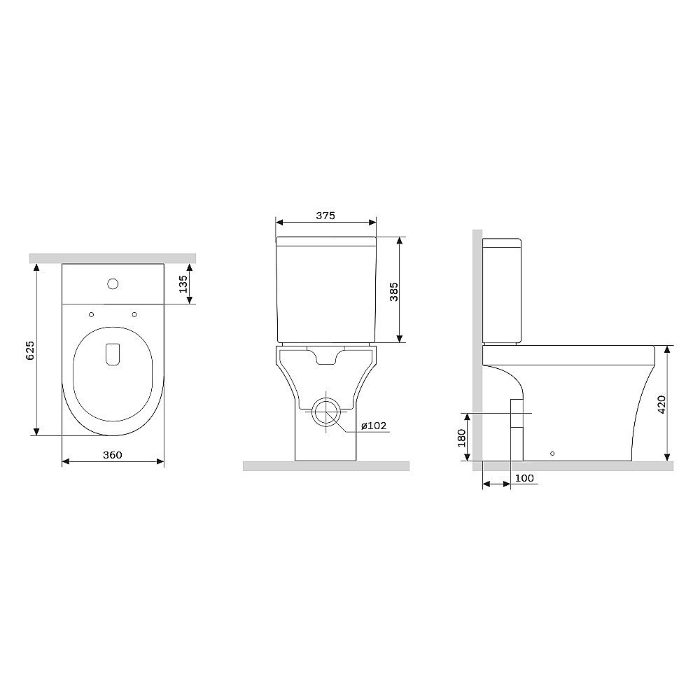 Унитаз-компакт Damixa Skyline DX35C8600SC белый, с крышкой микролифт, с бачком, безободковый купить в интернет-магазине Sanbest