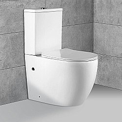 Унитаз напольный Vincea EVO VT2-34  безободковый, с бачком, с крышкой микролифт,белый купить в интернет-магазине Sanbest