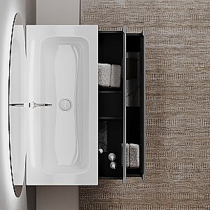 Тумба с раковиной Sancos Folk 100 FL100GS Grey soft для ванной в интернет-магазине Sanbest