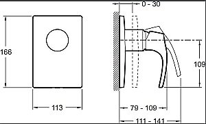 Встраиваемый смеситель для душа Jacob Delafon MODULO E98712-CP купить в интернет-магазине сантехники Sanbest