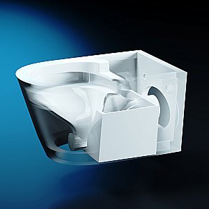 Унитаз подвесной с биде и инсталляцией Abber Bequem AC1119S-AC0101P2 белый, с крышкой микролифт купить в интернет-магазине Sanbest