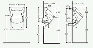 Писсуар ISVEA Purita 10PL92002SV-DS белый купить в интернет-магазине Sanbest