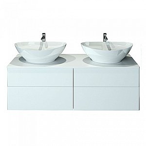 Тумба с раковиной Orange Otto Ot-130TuMDF+G56 130 белая для ванной в интернет-магазине Sanbest