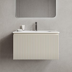 Тумба с раковиной Sancos Snob R 1.0 SNR1.070CE/CN7007 Beige Soft для ванной в интернет-магазине Sanbest