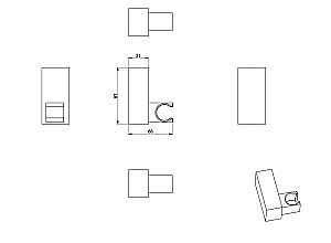 Настенный держатель WONZON & WOGHAND, Черный матовый (WW-994201-MB) купить в интернет-магазине сантехники Sanbest