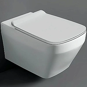 Унитаз подвесной SIMAS Baden Baden BB18bi matt безободковый, с крышкой микролифт, белый матовый купить в интернет-магазине Sanbest