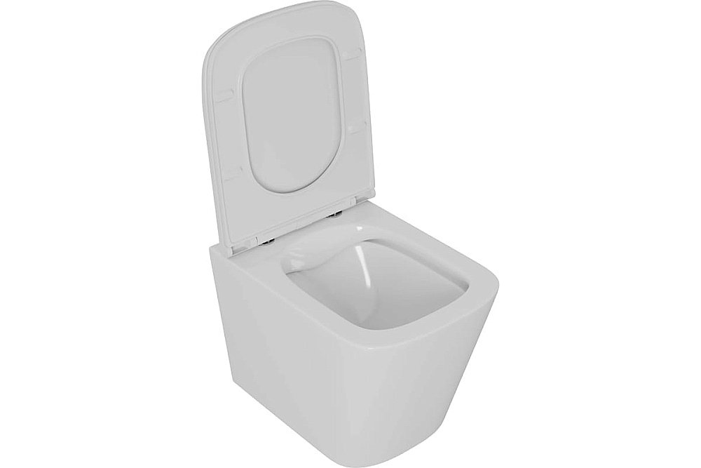 Унитаз подвесной D&K Berlin DT1436016 белый безободковый, с крышкой микролифт купить в интернет-магазине Sanbest