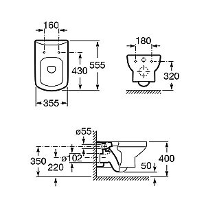 Унитаз подвесной Roca Dama Senso 893104680 с инсталляцией, с крышкой микролифт купить в интернет-магазине Sanbest