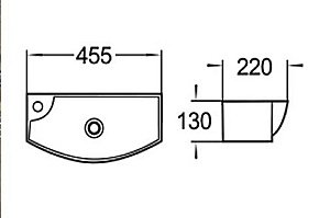 Раковина подвесная WeltWasser WW AISBACH 7946 GL-WT 45,5 белая купить в интернет-магазине Sanbest