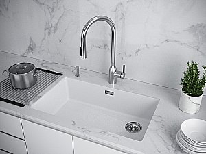Кухонная мойка Paulmark LUMI 74UNI LU74-WH белый купить в интернет-магазине сантехники Sanbest