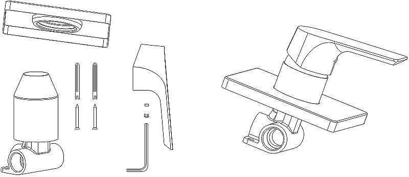 Душевая система Aquanet STATIC 1.10 257153 хром купить в интернет-магазине сантехники Sanbest