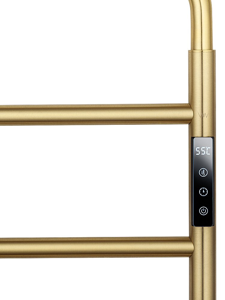 Полотенцесушитель электрический WONZON & WOGHAND WISMAR, Брашированное золото (WW-AL201-BG) купить в интернет-магазине сантехники Sanbest