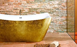 Ванна акриловая Lagard Meda lgd-mda-tg 170х78 белая,золото купить в интернет-магазине Sanbest