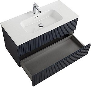 Тумба с раковиной Cezares DUET-N 100 DUET-N-1000-2C-SO-GR-P графит для ванной в интернет-магазине Sanbest