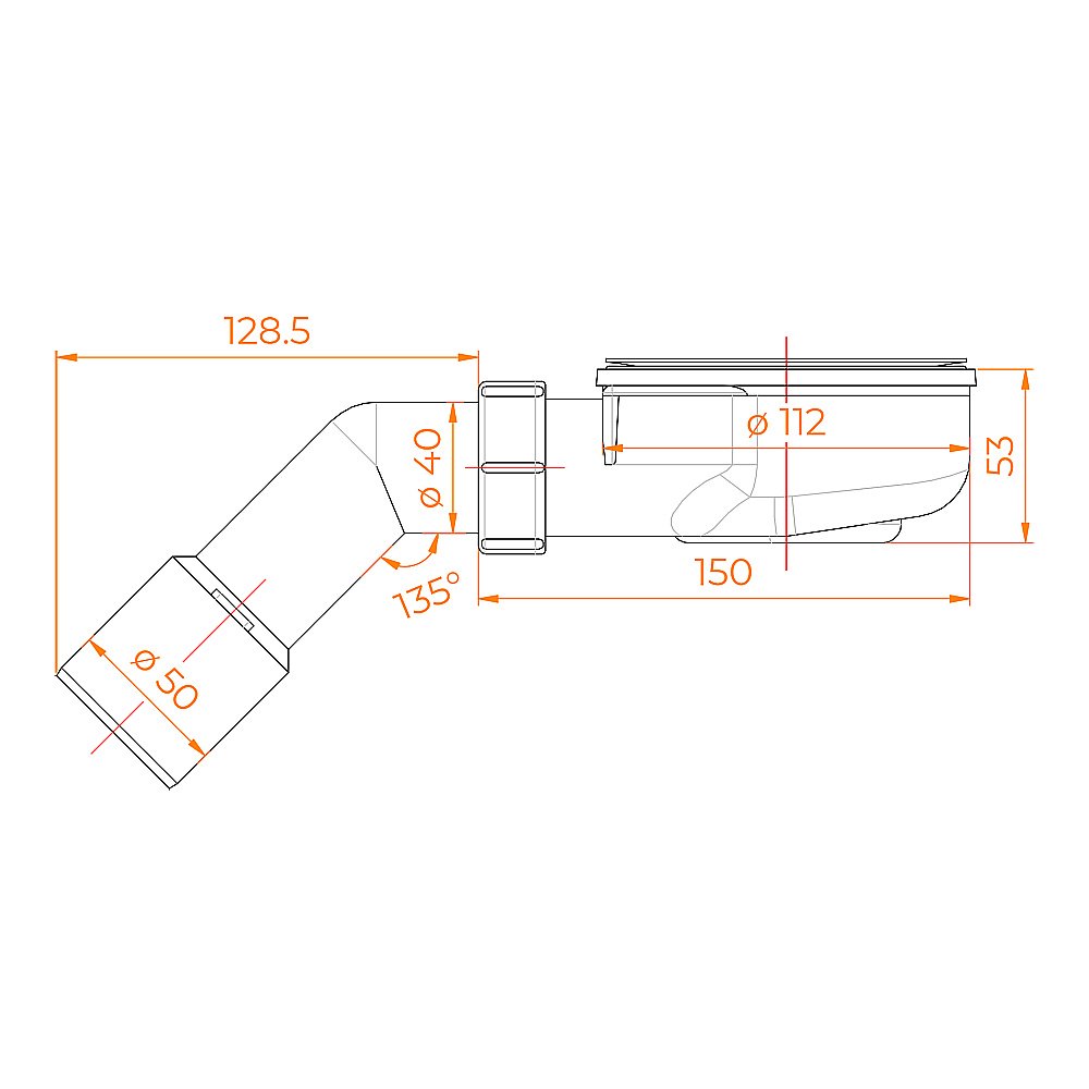 Сифон для поддона RGW Stone S-2-01 купить в интернет-магазине сантехники Sanbest