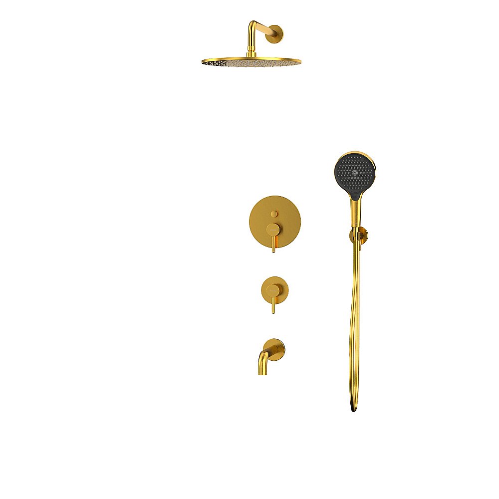 Душевая система WhiteCross Y YSET07TOPGLB золото брашированное купить в интернет-магазине сантехники Sanbest